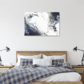 Tropische cycloon Fami hangt boven Madagaskar Canvas Afdruk (Insitu (Slaapkamer))