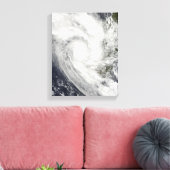 Tropische cycloon Fanele over Madagascar Canvas Afdruk (Insitu (Woonkamer))