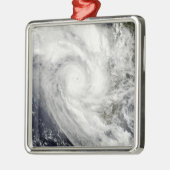 Tropische cycloon Fanele over Madagascar Metalen Ornament (Links)