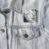 Tropische cycloon Fanele over Madagascar Vierkante Button 5,1 Cm (In situ)