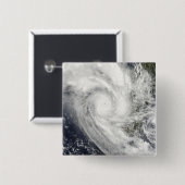 Tropische cycloon Fanele over Madagascar Vierkante Button 5,1 Cm (Voorkant /achterkant)