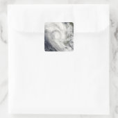 Tropische cycloon Fanele over Madagascar Vierkante Sticker (Tas)