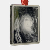 Tropische cycloon Favio nadert Mozambique Metalen Ornament (Rechts)