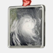 Tropische cycloon Favio nadert Mozambique Metalen Ornament (Links)