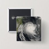 Tropische cycloon Favio nadert Mozambique Vierkante Button 5,1 Cm (Voorkant /achterkant)