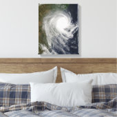 Tropische cycloon Favio over Mozambique Canvas Afdruk (Insitu (Slaapkamer))