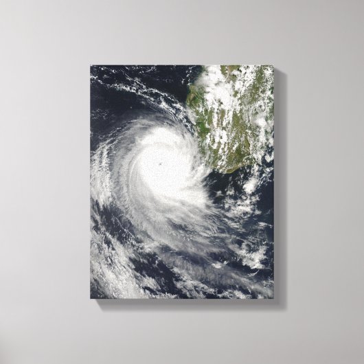 Tropische cycloon Favio voor Madagaskar Canvas Afdruk (Voorkant)
