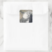 Tropische cycloon Gonu op het Arabische Zee Vierkante Sticker (Tas)