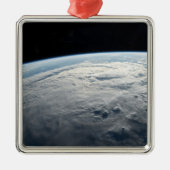 tropische cycloon idai boven de kust van afrika. metalen ornament (Voorkant)