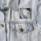 Tropische cycloon Imani Vierkante Button 5,1 Cm (In situ)