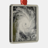 Tropische cycloon Ivan over Madagascar Metalen Ornament (Rechts)