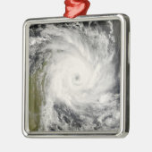 Tropische cycloon Ivan over Madagascar Metalen Ornament (Links)