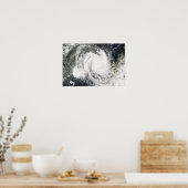 Tropische cycloon Jokwe Poster (Keuken)