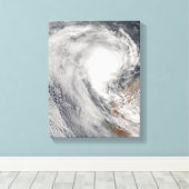 Tropische cycloon Melanie uit Australië Canvas Afdruk (Insitu (Houten vloer))