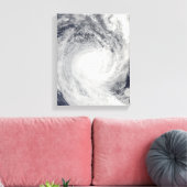 Tropische cycloon Oli voor de kust van Tahiti Canvas Afdruk (Insitu (Woonkamer))