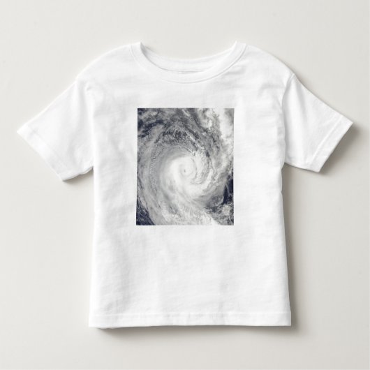 Tropische cycloon Oli voor de kust van Tahiti Kinder Shirts (Voorkant)