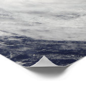 Tropische cycloon Oli voor de kust van Tahiti Poster (Hoek)