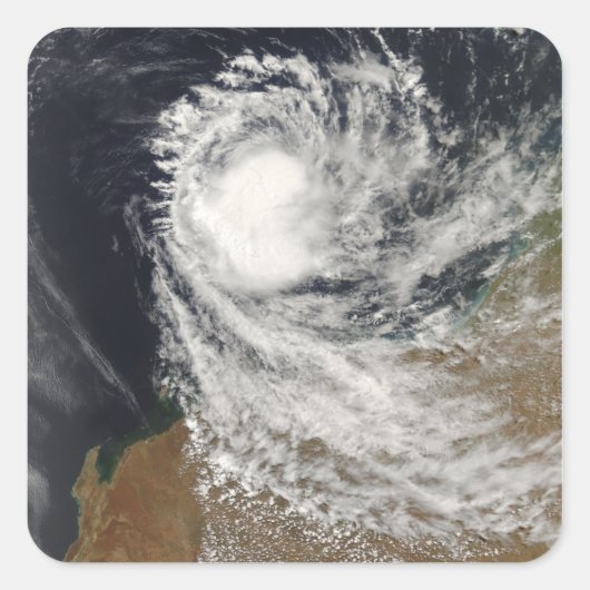 Tropische cycloon Ophelia uit Australië Vierkante Sticker (Voorkant)