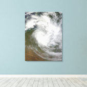 Tropische cycloon Paul over Australië Canvas Afdruk (Insitu (Houten vloer))