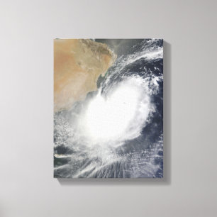 Tropische cycloon Phet in het Arabisch Zee Canvas Afdruk