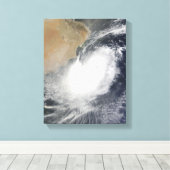Tropische cycloon Phet in het Arabische Zee Canvas Afdruk (Insitu (Houten vloer))