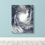 Tropische cycloon Wilma Canvas Afdruk (Insitu (Houten vloer))