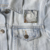 Tropische cycloon Yasi over Australië 2 Vierkante Button 5,1 Cm (In situ)