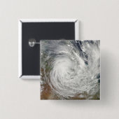 Tropische cycloon Yasi over Australië 2 Vierkante Button 5,1 Cm (Voorkant /achterkant)