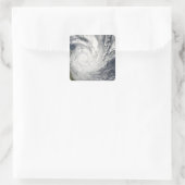 Tropische cycloon Yasi over Australië Vierkante Sticker (Tas)