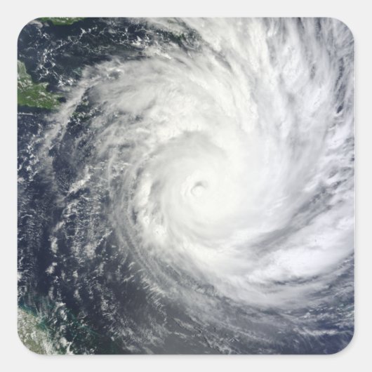 Tropische cycloon Yasi Vierkante Sticker (Voorkant)