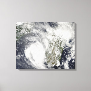 Tropische cycloonen Eric en Fanele 2 Canvas Afdruk