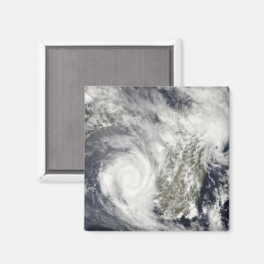 Tropische cycloonen Eric en Fanele 2 Magneet (Voorkant / Achterkant)