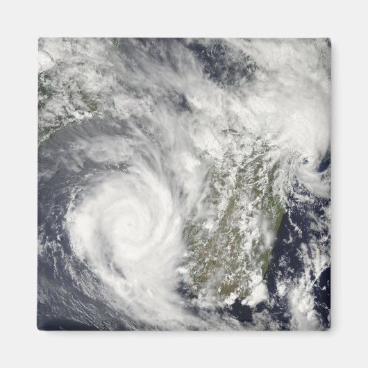 Tropische cycloonen Eric en Fanele 2 Magneet (Voorkant)