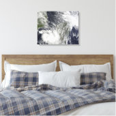 Tropische cycloonen Eric en Fanele Canvas Afdruk (Insitu (Slaapkamer))