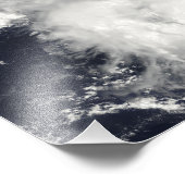 Tropische cycloonen Eric en Fanele Foto Afdruk (Hoek)