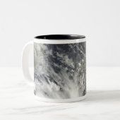 Tropische cycloonen Eric en Fanele Tweekleurige Koffiemok (Voorkant links)