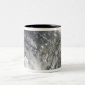 Tropische cycloonen Eric en Fanele Tweekleurige Koffiemok (Center)