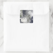 Tropische cycloonen Eric en Fanele Vierkante Sticker (Tas)