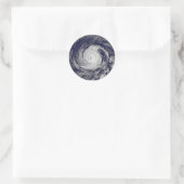 Tropische cyklonen ronde sticker (Tas)