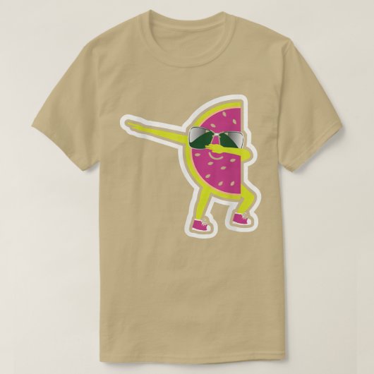 Tropische dabbing Watermeloen Hallo Summer Veg T-shirt (Design voorkant)