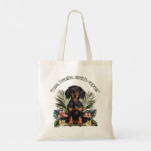 Tropische Dachshund Zen Tote Bag (Achterkant)
