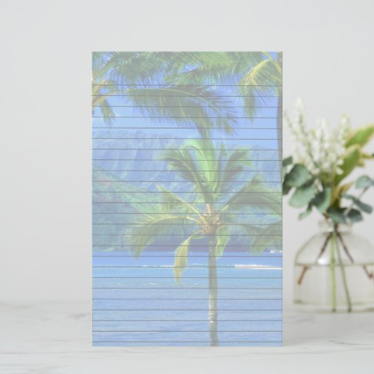 Tropische dag in het strand briefpapier (Staand voorkant)