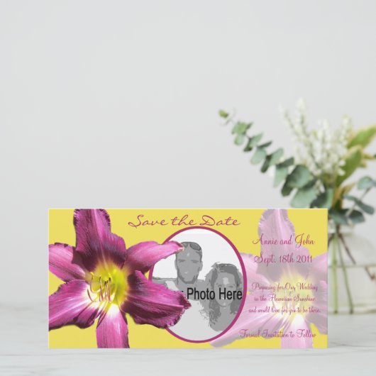 Tropische Dagelijkse Save the Date (Staand voorkant)