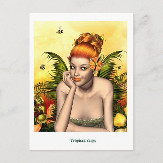 tropische dagen briefkaart (Voorkant)
