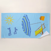 Tropische dagen zomervakantie strandlaken (Voorkant)