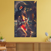 tropische dageraad canvas afdruk (Insitu (Woonkamer))