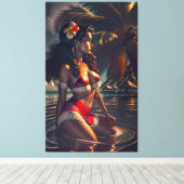 tropische dageraad canvas afdruk (Insitu (Houten vloer))
