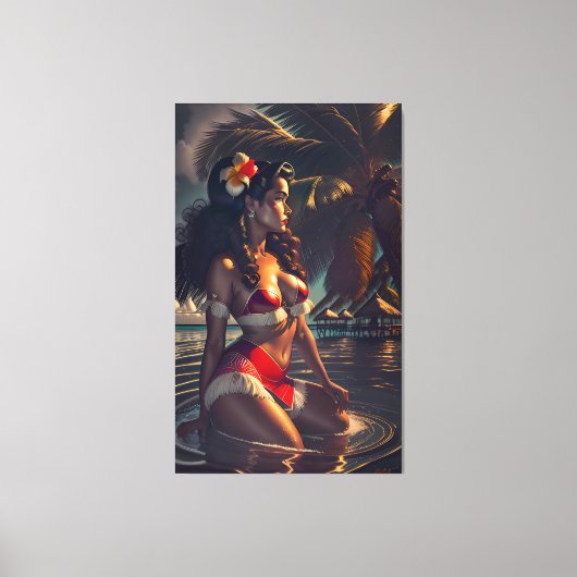 tropische dageraad canvas afdruk (Voorkant)