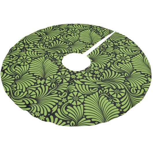 Tropische Damask Pattern Beach Vakantie Kerstboom Rok (Gekanteld)