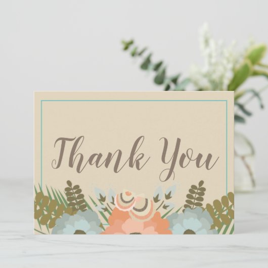 Tropische dank bedankkaart (Staand voorkant)